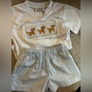 New without tags
Ruth and Ralph smocked tshirt and shorts set